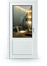 Межкомнатная дверь с сэндвич-панелью и стеклопакетом 800 x 2150 мм