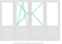 Французкое остекление Прямая лоджия 3м