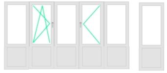 Французкое остекление Г-образный балкон